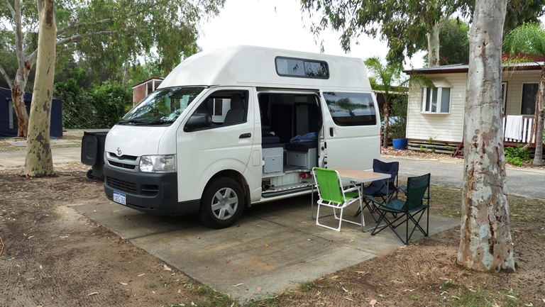 Stellplatz auf dem Caravanpark Perth Ascot